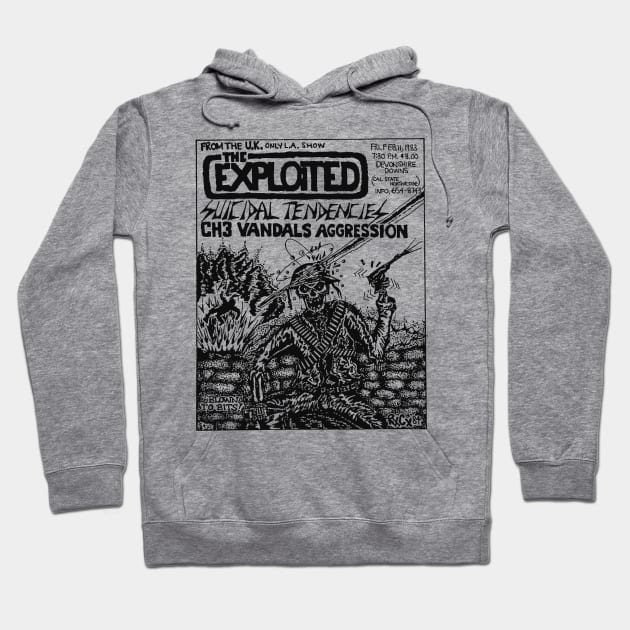 The Exploited / Suicidal Tendencies Punk Flyer Hoodie by Punk Flyer Archive